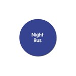 Night Bus New Blue Golf Ball Marker (4 pack) Front