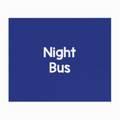 Night Bus New Blue Small Glasses Cloth by Mariart