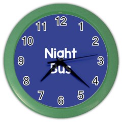 Night Bus New Blue Color Wall Clocks