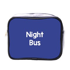 Night Bus New Blue Mini Toiletries Bags