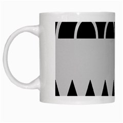 Noir Gender Flags Wave Waves Chevron Circle Black Grey White Mugs