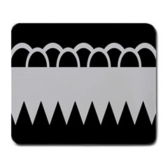 Noir Gender Flags Wave Waves Chevron Circle Black Grey Large Mousepads by Mariart