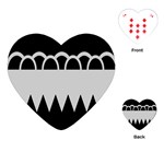 Noir Gender Flags Wave Waves Chevron Circle Black Grey Playing Cards (Heart)  Front