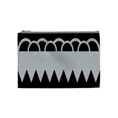Noir Gender Flags Wave Waves Chevron Circle Black Grey Cosmetic Bag (medium) 