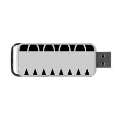 Noir Gender Flags Wave Waves Chevron Circle Black Grey Portable Usb Flash (two Sides) by Mariart