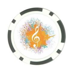 Musical Notes Poker Chip Card Guard