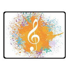 Musical Notes Fleece Blanket (small) by Mariart