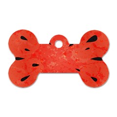 Summer Watermelon Design Dog Tag Bone (two Sides) by TastefulDesigns