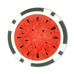 Summer watermelon design Poker Chip Card Guard Back