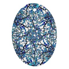 Modern Nouveau Pattern Oval Ornament (two Sides) by dflcprints