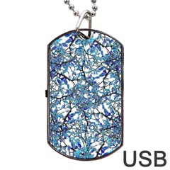 Modern Nouveau Pattern Dog Tag Usb Flash (one Side) by dflcprints