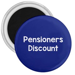 Pensioners Discount Sale Blue 3  Magnets by Mariart