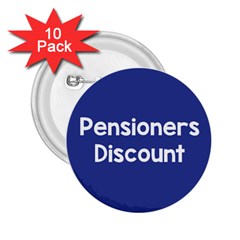 Pensioners Discount Sale Blue 2 25  Buttons (10 Pack)  by Mariart