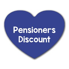 Pensioners Discount Sale Blue Heart Mousepads by Mariart