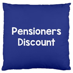 Pensioners Discount Sale Blue Large Cushion Case (one Side)