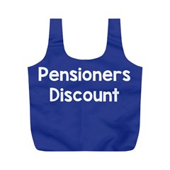 Pensioners Discount Sale Blue Full Print Recycle Bags (m)  by Mariart