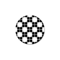 Plaid Black White Golf Ball Marker (10 Pack)