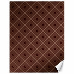 Coloured Line Squares Brown Plaid Chevron Canvas 18  X 24   by Mariart