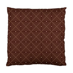 Coloured Line Squares Brown Plaid Chevron Standard Cushion Case (two Sides)