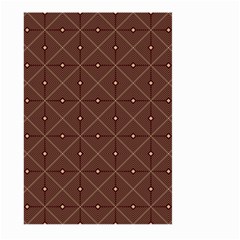 Coloured Line Squares Brown Plaid Chevron Large Garden Flag (two Sides) by Mariart