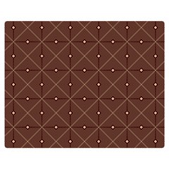 Coloured Line Squares Brown Plaid Chevron Double Sided Flano Blanket (medium)  by Mariart