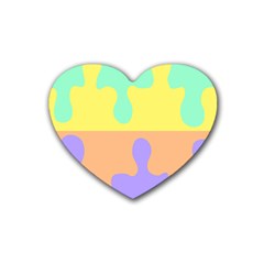 Puzzle Gender Rubber Coaster (heart) 