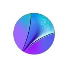 Line Blue Light Space Purple Magnet 3  (round) by Mariart