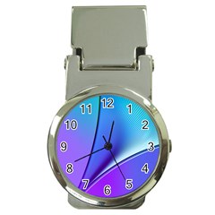 Line Blue Light Space Purple Money Clip Watches
