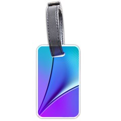 Line Blue Light Space Purple Luggage Tags (one Side)  by Mariart