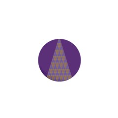 Pyramid Triangle  Purple 1  Mini Buttons by Mariart