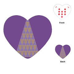 Pyramid Triangle  Purple Playing Cards (heart) 