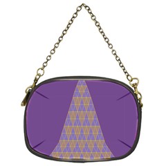 Pyramid Triangle  Purple Chain Purses (one Side) 