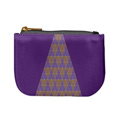 Pyramid Triangle  Purple Mini Coin Purses by Mariart