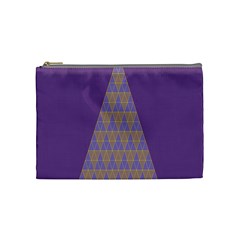 Pyramid Triangle  Purple Cosmetic Bag (medium) 