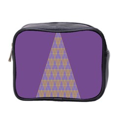 Pyramid Triangle  Purple Mini Toiletries Bag 2-side