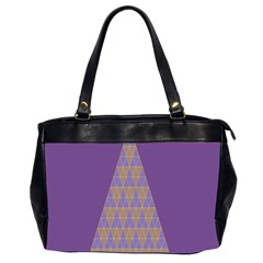 Pyramid Triangle  Purple Office Handbags (2 Sides) 