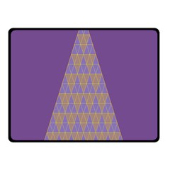 Pyramid Triangle  Purple Fleece Blanket (small)
