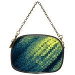 Polygon Dark Triangle Green Blacj Yellow Chain Purses (Two Sides)  Front