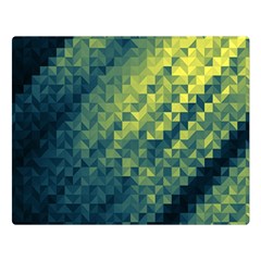 Polygon Dark Triangle Green Blacj Yellow Double Sided Flano Blanket (large)  by Mariart