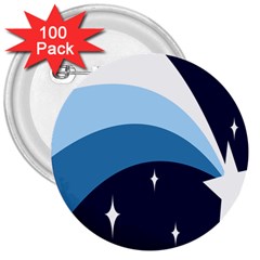 Star Gender Flags 3  Buttons (100 pack) 