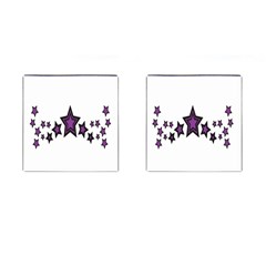 Star Purple Space Cufflinks (Square)