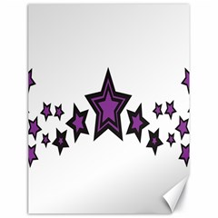 Star Purple Space Canvas 18  x 24  