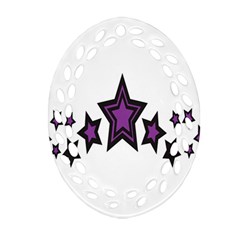 Star Purple Space Ornament (Oval Filigree)