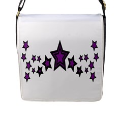 Star Purple Space Flap Messenger Bag (L) 