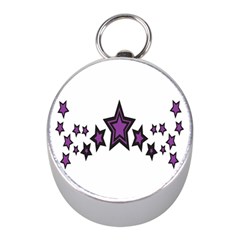 Star Purple Space Mini Silver Compasses