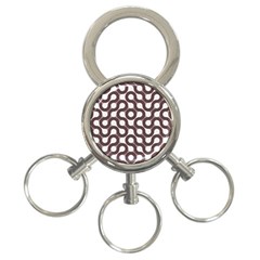 Seamless Geometric Circle 3-ring Key Chains