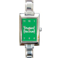 Student Discound Sale Green Rectangle Italian Charm Watch by Mariart