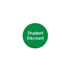 Student Discound Sale Green 1  Mini Buttons