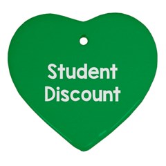 Student Discound Sale Green Ornament (Heart)
