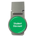 Student Discound Sale Green Money Clips (Round)  Front